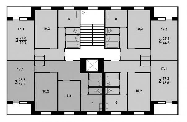 Планировка этажа II-49 (1 вариант)