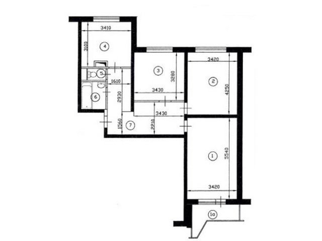 Дизайн трехкомнатной квартиры типа П44Т
