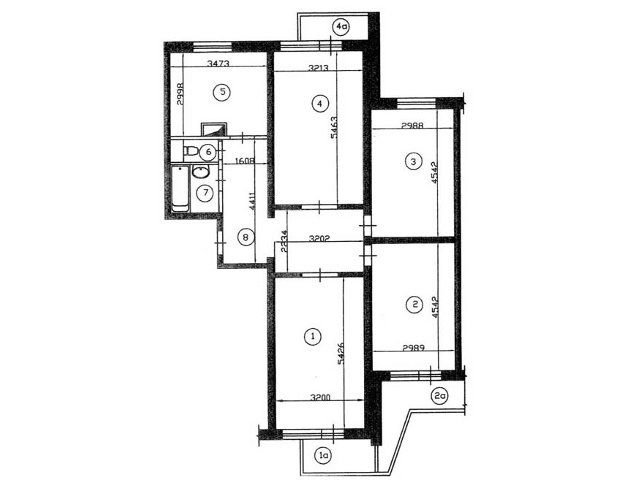 Планировка четырехкомнатной квартиры П-3
