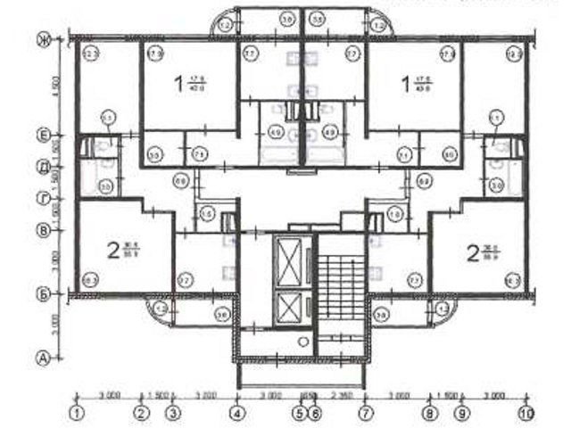 Планировка этажа П-111М (Вариант 1)